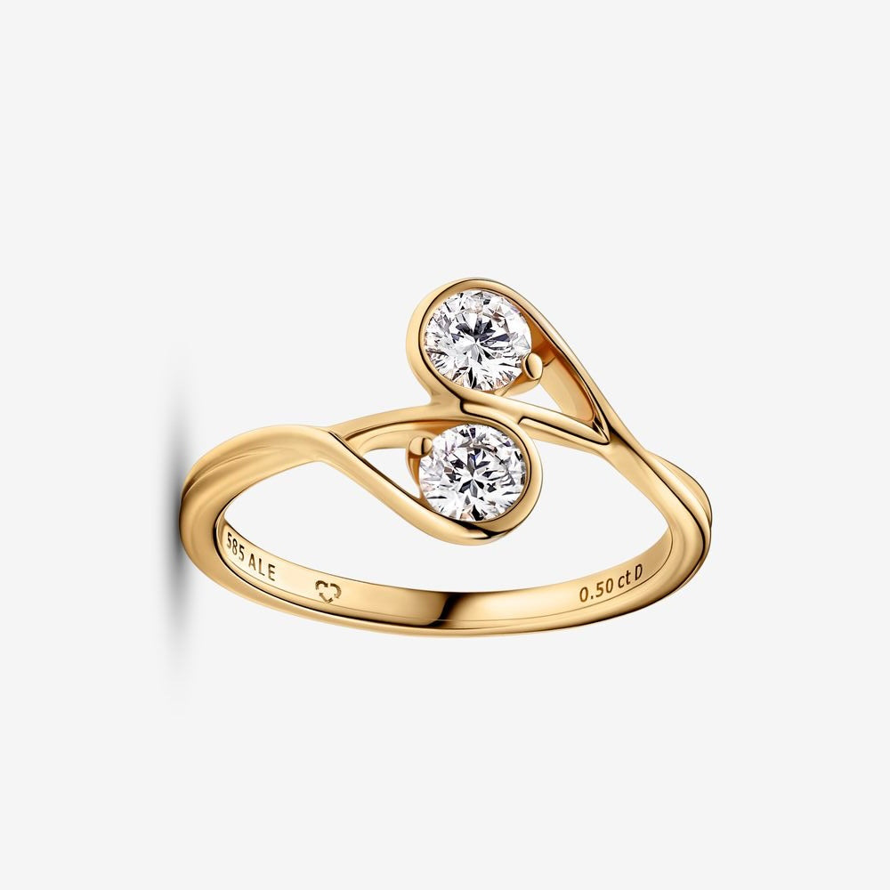 Anillo Doble Gota Shine